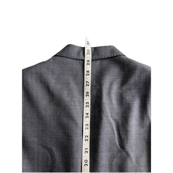 J Hilburn Vitale Barberis Men 36R Blazer European Fit Gray Wool Glen Plaid - Picture 16 of 16
